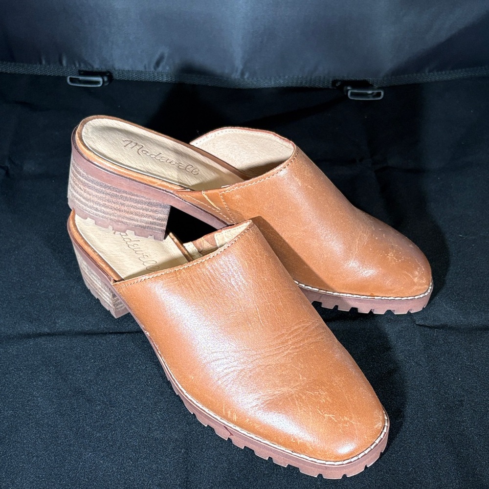 Madewell size 7 The Mindy Mule boho Tan Leather Slip-On Loafers - Picture 4 of 13